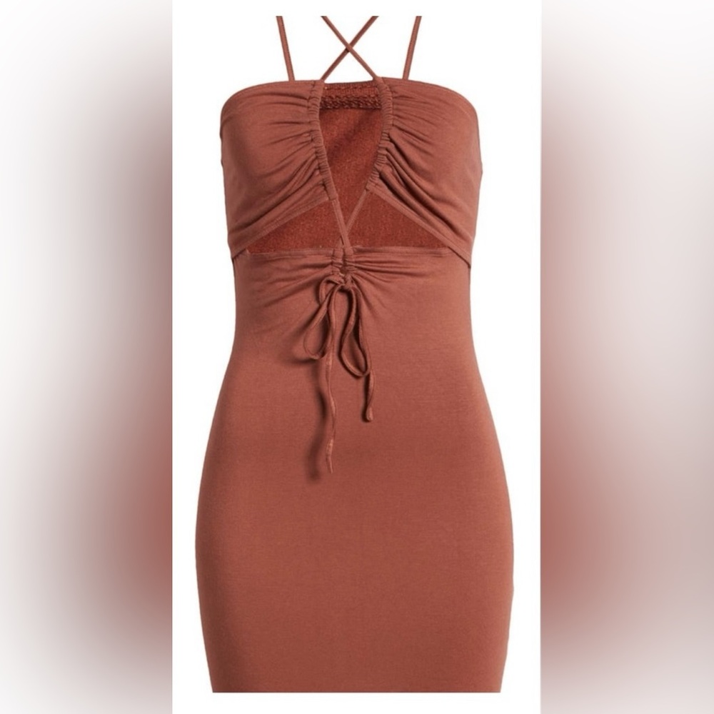 BP Nordstrom Nights Out Cut Out Halter Mini Dress Size Large NWOT
